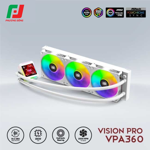  Tản Nhiệt Nước AIO CPU VSP Vision Pro VPA-360 (360mm / 280W / Socket Đa Năng / ARGB) 