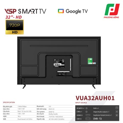  SMART TV VSP VUA32AUH01 - GOOGLE TV 