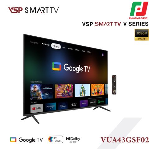  SMART TIVI VSP VUA43GSF02 - GOOGLE TV/ 43 INCH/ FHD 