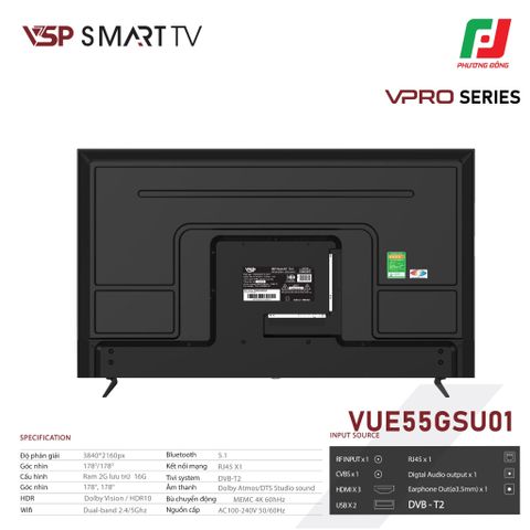  VSP SMART TIVI 55INCH VUE55GSU01 VPRO 4K-UHD 
