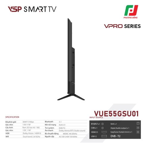  VSP SMART TIVI 55INCH VUE55GSU01 VPRO 4K-UHD 