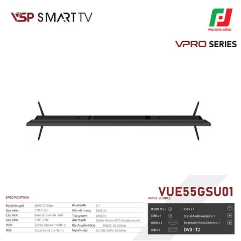  VSP SMART TIVI 55INCH VUE55GSU01 VPRO 4K-UHD 