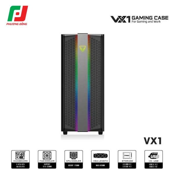  VỎ CASE CHUYÊN WORKSTATION VÀ GAMING VSP VX1 