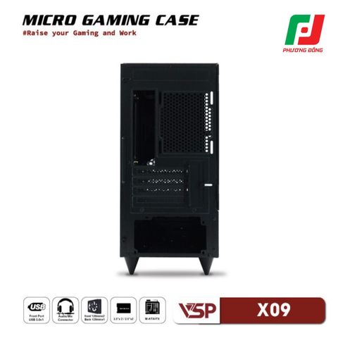  VỎ CASE MÁY TÍNH VSP MICRO GAMING X09 ĐEN/TRẮNG 