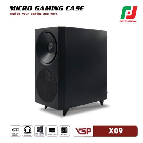  VỎ CASE MÁY TÍNH VSP MICRO GAMING X09 ĐEN/TRẮNG 