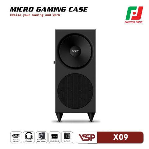  VỎ CASE MÁY TÍNH VSP MICRO GAMING X09 ĐEN/TRẮNG 