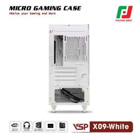  VỎ CASE MÁY TÍNH VSP MICRO GAMING X09 ĐEN/TRẮNG 