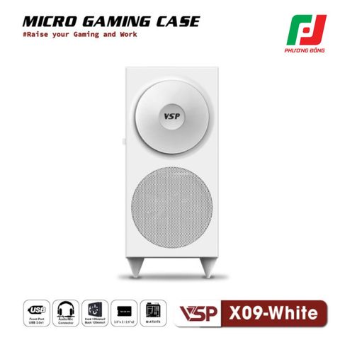  VỎ CASE MÁY TÍNH VSP MICRO GAMING X09 ĐEN/TRẮNG 