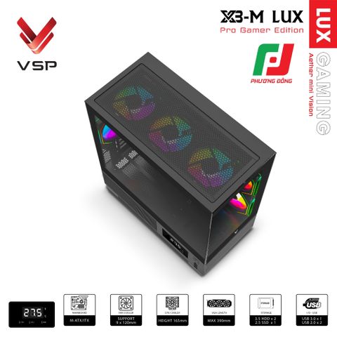 VỎ CASE MÁY TÍNH X3-M LUX 