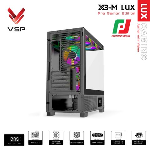  VỎ CASE MÁY TÍNH X3-M LUX 