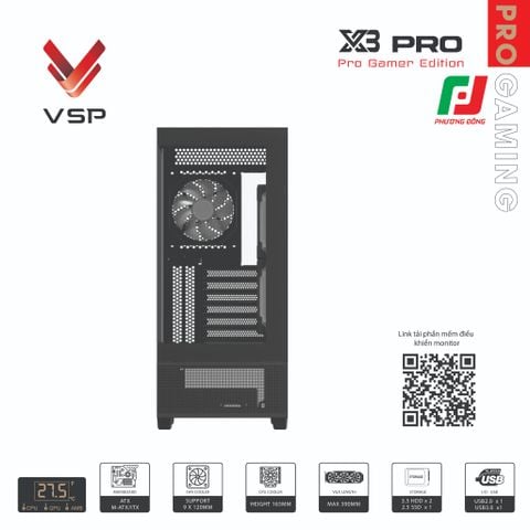  VỎ CASE MÁY TÍNH PRO GAMER EDITION X3 PRO 