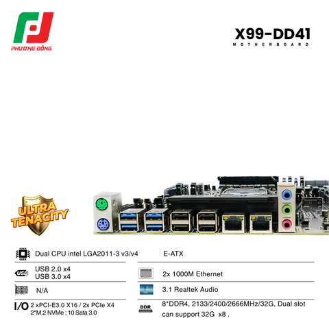  BO MẠCH CHỦ | MAINBOARD VSP X99-DD41 