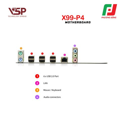  BO MẠCH CHỦ| MAINBOARD VSP X99-P4 
