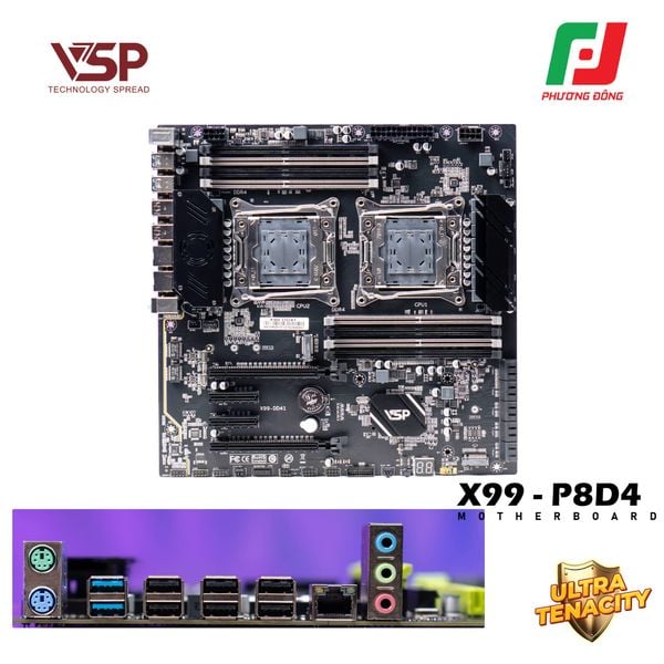  MAINBOARD VSP X99-P8D4 (INTEL LGA2011-V3/V4/ATX/128 DDR4) 