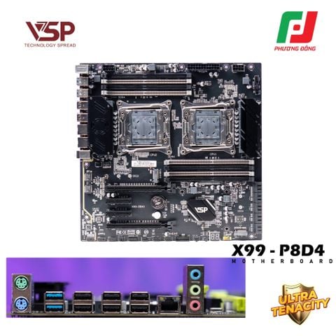  MAINBOARD VSP X99-P8D4 (INTEL LGA2011-V3/V4/ATX/128 DDR4) 