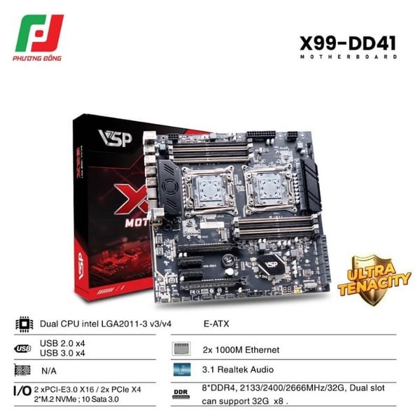  BO MẠCH CHỦ | MAINBOARD VSP X99-DD41 