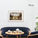  Tranh Màu nước Sài Gòn nắng xế - họa sĩ Hồ Hưng 
