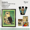  Set quà tặng by NhãLam Art Combo Tranh in phong cách Indochine, 3 postcard, 3 bookmark 