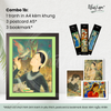  Set quà tặng by NhãLam Art Combo Tranh in phong cách Indochine, 3 postcard, 3 bookmark 