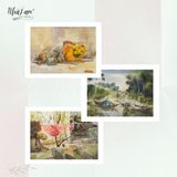  Set Postcard 3E Tác phẩm màu nước, Hồ Hưng, 2020 
