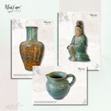  Set Postcard by NhãLam Art viết tay Gốm Biên Hoà xưa 
