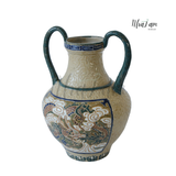  Bình 2 quai (Amphora) họa tiết Rồng Phượng 