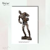  Set Postcard 4 cái by NhãLam Art Tác phẩm điêu khắc, Évariste Jonchére, Vũ Cao Đàm, thời kỳ Đông Dương 