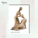  Set Postcard 4 cái by NhãLam Art Tác phẩm điêu khắc, Évariste Jonchére, Vũ Cao Đàm, thời kỳ Đông Dương 