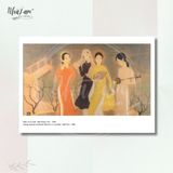  Set Postcard 4 cái by NhãLam Art Top hoạ sỹ tranh lụa, thời kỳ Đông Dương 