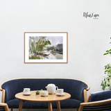  Tranh Màu nước Bóng bình yên - họa sĩ Hồ Hưng 