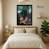  Tranh in khắc gỗ phá bản Âm thanh của nắng - hoạ sỹ Nguyễn Mỹ Linh 