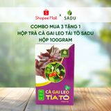  Mua 3 tặng 1 Hộp Trà Cà Gai Leo Tía Tô Túi Lọc SaDu- Phù Hợp Với Người Ăn Nhiều Đạm 