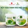 Bột đậu xanh rau má nguyên chất Sadu, siêu mịn, cung cấp chất xơ, hộp 250g