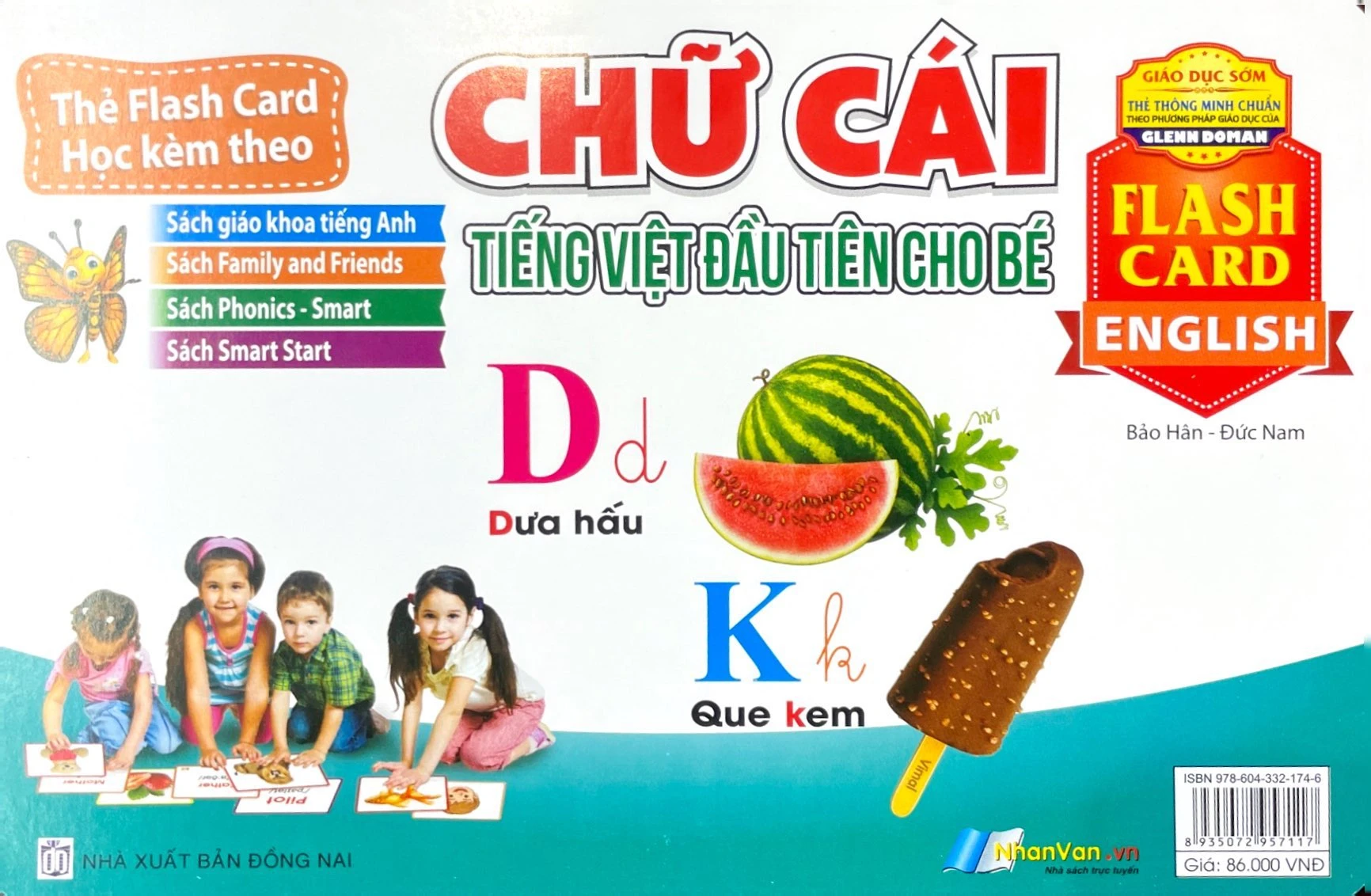  Thẻ Flash Card Tiếng Anh - Chữ Cái Tiếng Việt Đầu Tiên Cho Bé 