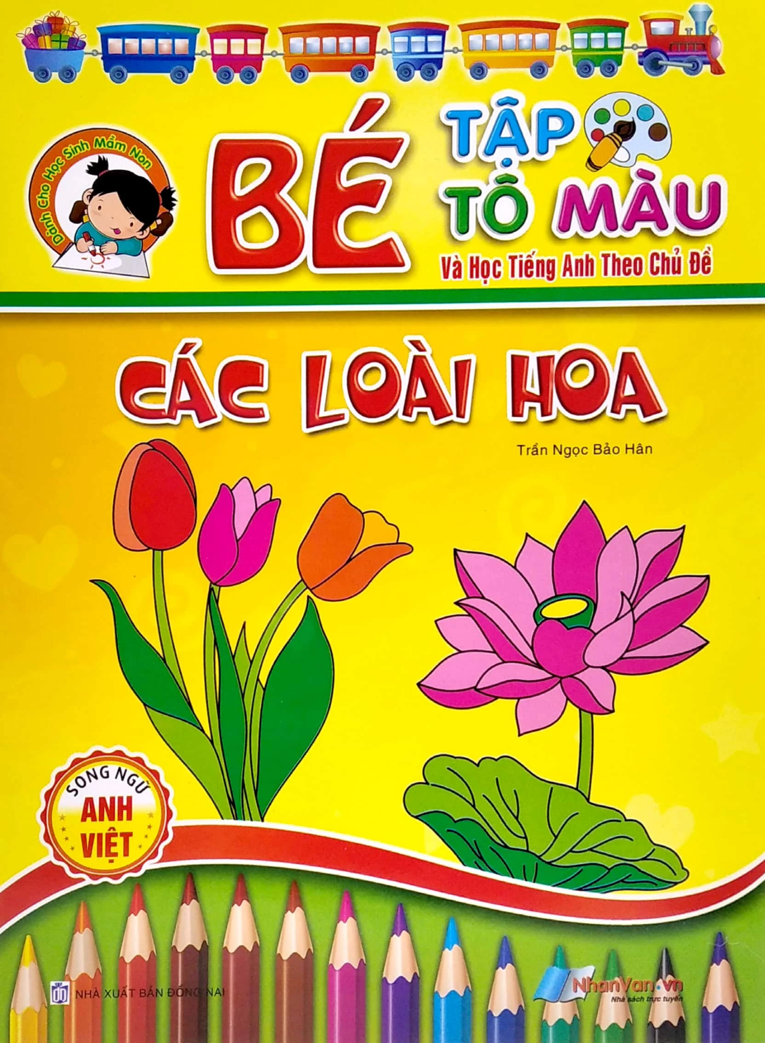  Bé tập tô màu - Các loài hoa 