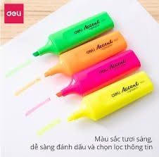  Viết dạ quang Deli S621 hồng 