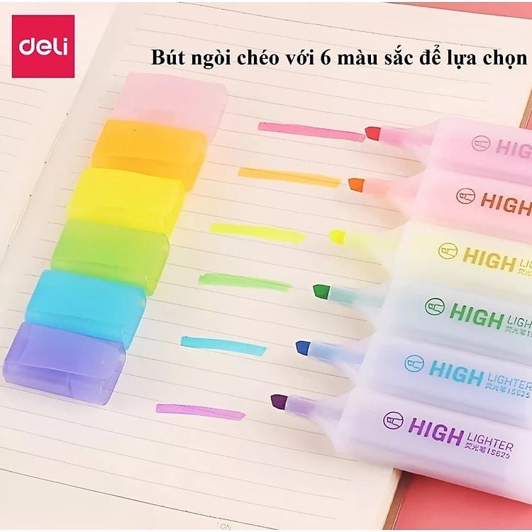  Viết dạ quang Deli S625 xanh dương 