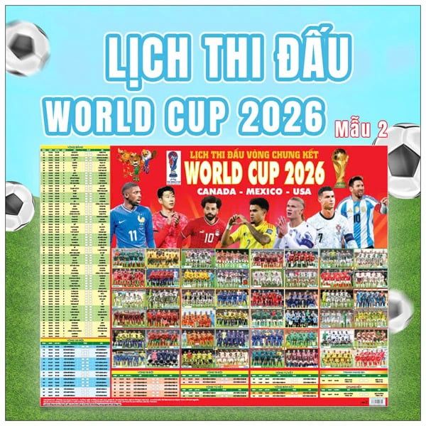  Lịch thi đấu vòng chung kết WORLD CUP 2026 