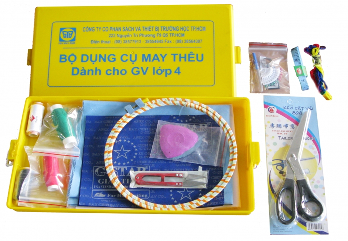  Bộ dụng cụ cắt may , thêu Lớp 4 (Giáo Viên) 
