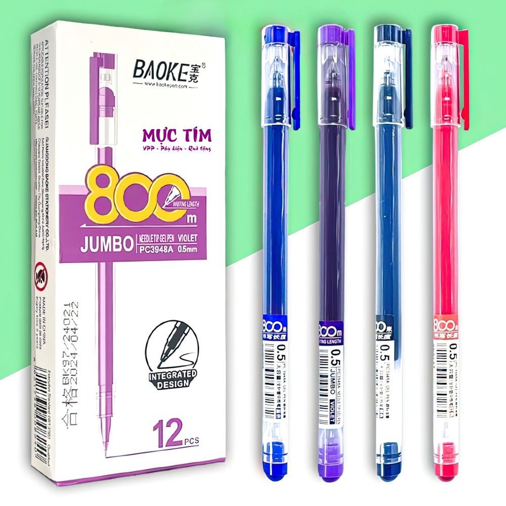  Viết gel 0.5 BAOKE Jumbo PC3948A_đỏ 