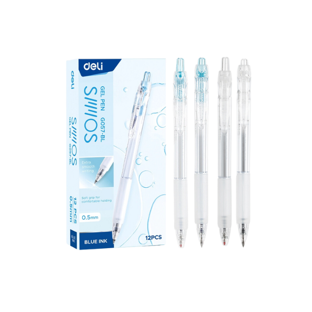  Viết gel 0.5 Deli G057-BL xanh 