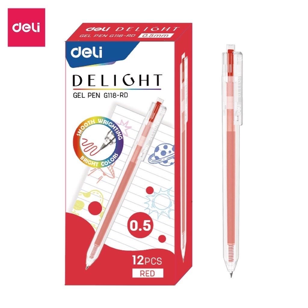  Viết gel Deli G118-RD 
