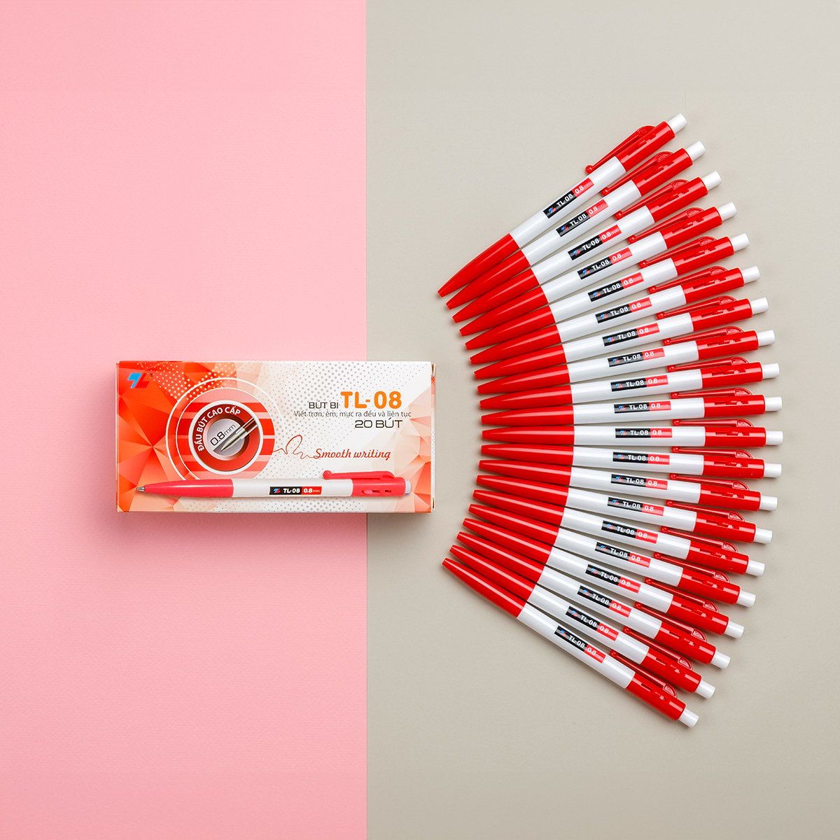  Viết bi TL08 đỏ 