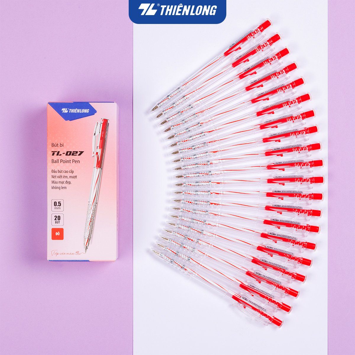  Viết bi TL027 đỏ 