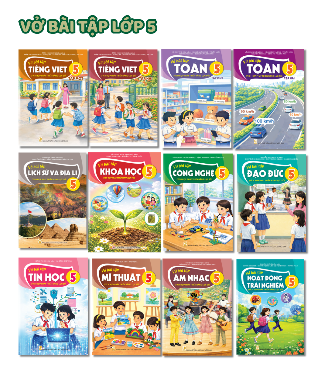  Bộ Sách Bài Tập Lớp 5 ( Kết Nối Tri Thức) -(12 cuốn/bộ) 
