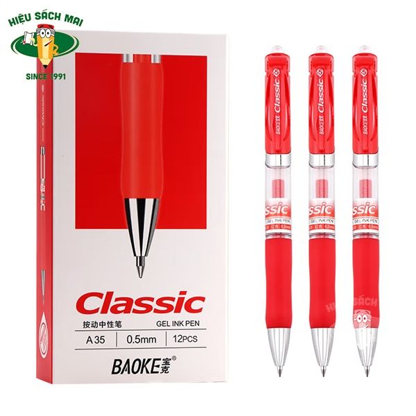  Viết gel BaoKe A35 đỏ 