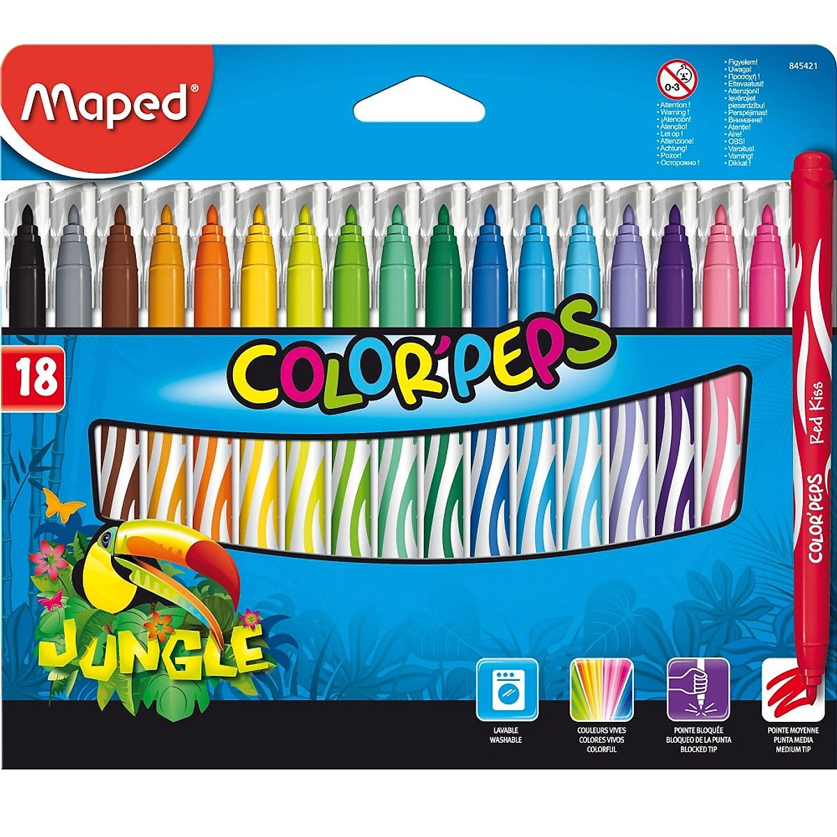  Viết lông màu 18m JUNGLE 845421 