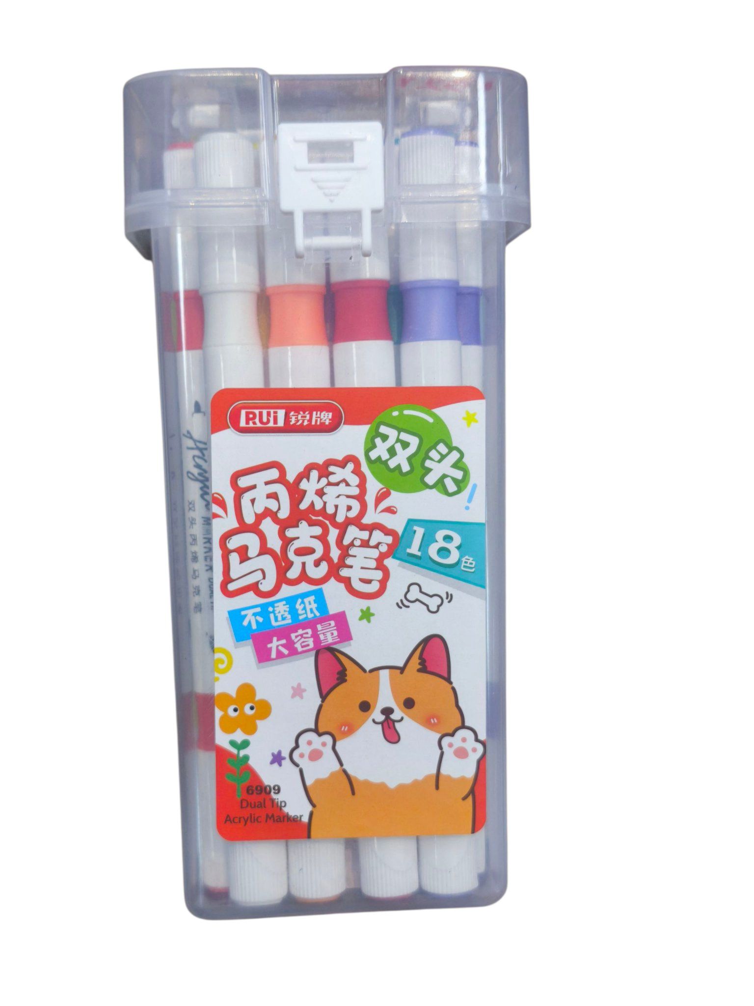  Viết lông 2 đầu 18m Acrylic RUI 6909-18 