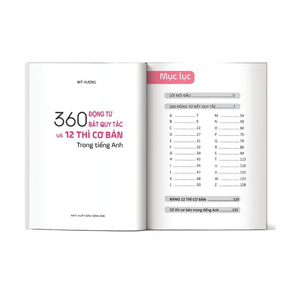  360 Động từ BQT và 12 thì CB trong T.Anh (Khổ nhỏ) 
