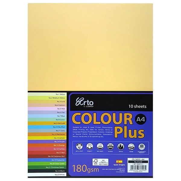  Tập giấy màu A4 CR36553 